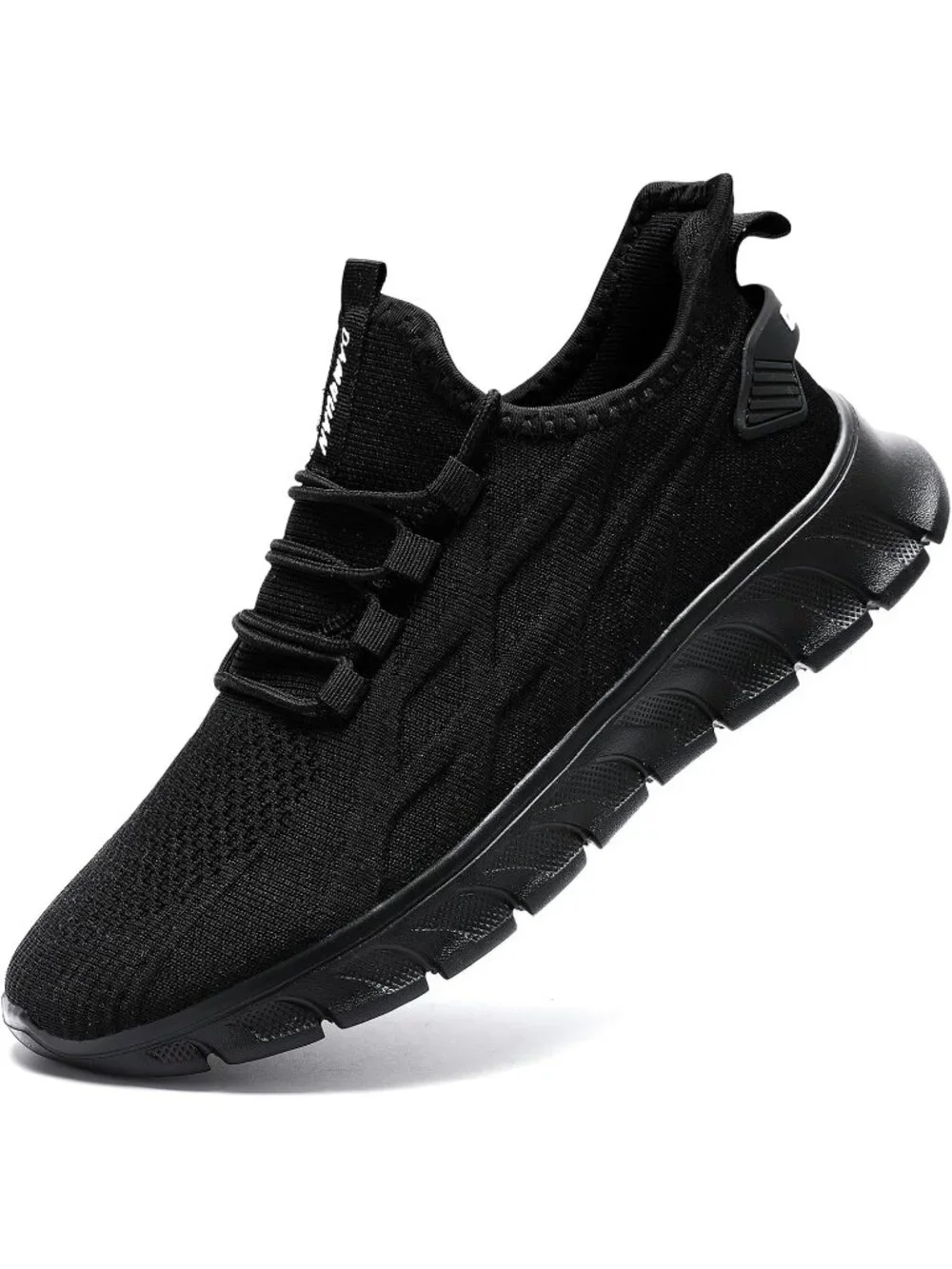 🆕Men's All Blac Mesh Running Shoes Slip On Tennis Walking Sneakers Gym Athletic